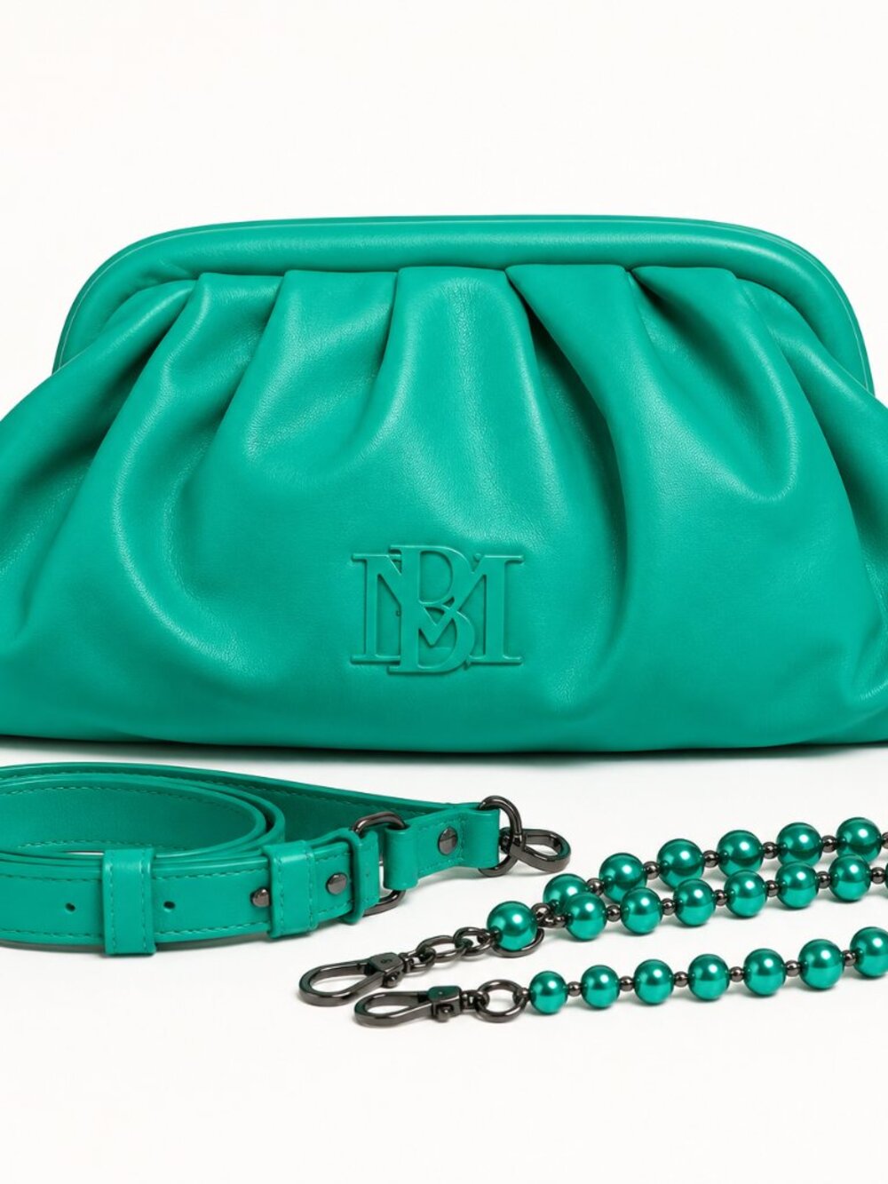 NWT Badgley Mischka BM-4147 Green Wrapped Frame Crossbody